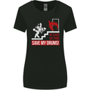 Emergency Drums Drummer Drumming Womens Wider Cut T-Shirt Black