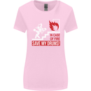 Emergency Drums Drummer Drumming Womens Wider Cut T-Shirt Light Pink