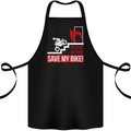 Emergency Motorbike Biker Motorcycle Cotton Apron 100% Organic Black