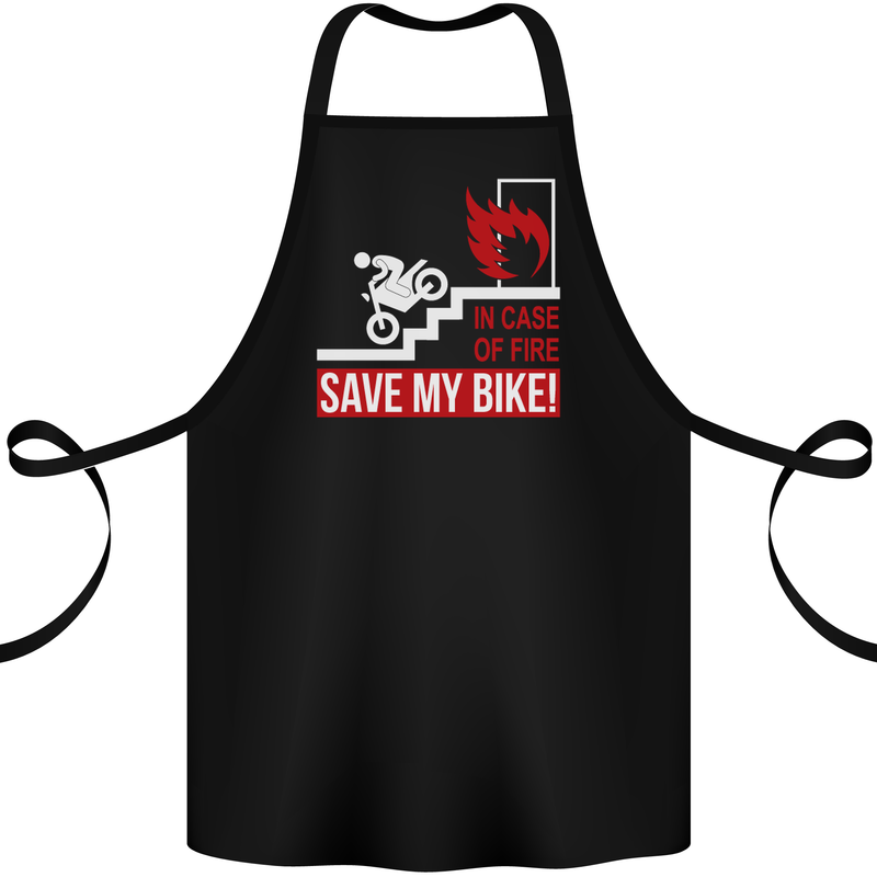 Emergency Motorbike Biker Motorcycle Cotton Apron 100% Organic Black