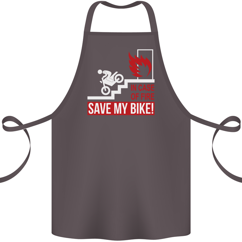 Emergency Motorbike Biker Motorcycle Cotton Apron 100% Organic Dark Grey