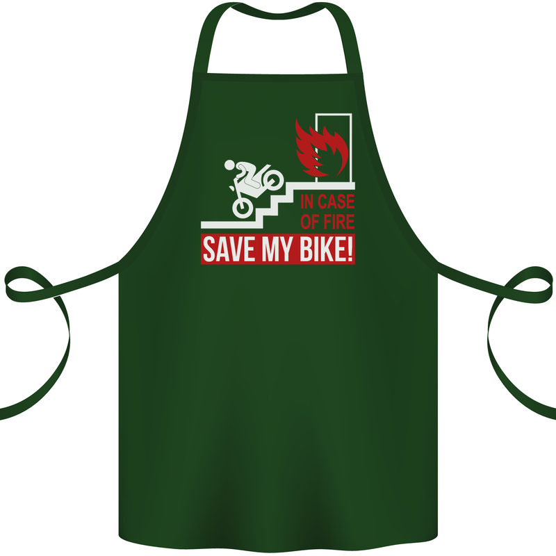 Emergency Motorbike Biker Motorcycle Cotton Apron 100% Organic Forest Green
