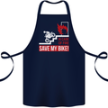 Emergency Motorbike Biker Motorcycle Cotton Apron 100% Organic Navy Blue