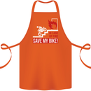 Emergency Motorbike Biker Motorcycle Cotton Apron 100% Organic Orange