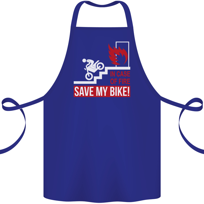 Emergency Motorbike Biker Motorcycle Cotton Apron 100% Organic Royal Blue