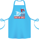 Emergency Motorbike Biker Motorcycle Cotton Apron 100% Organic Turquoise