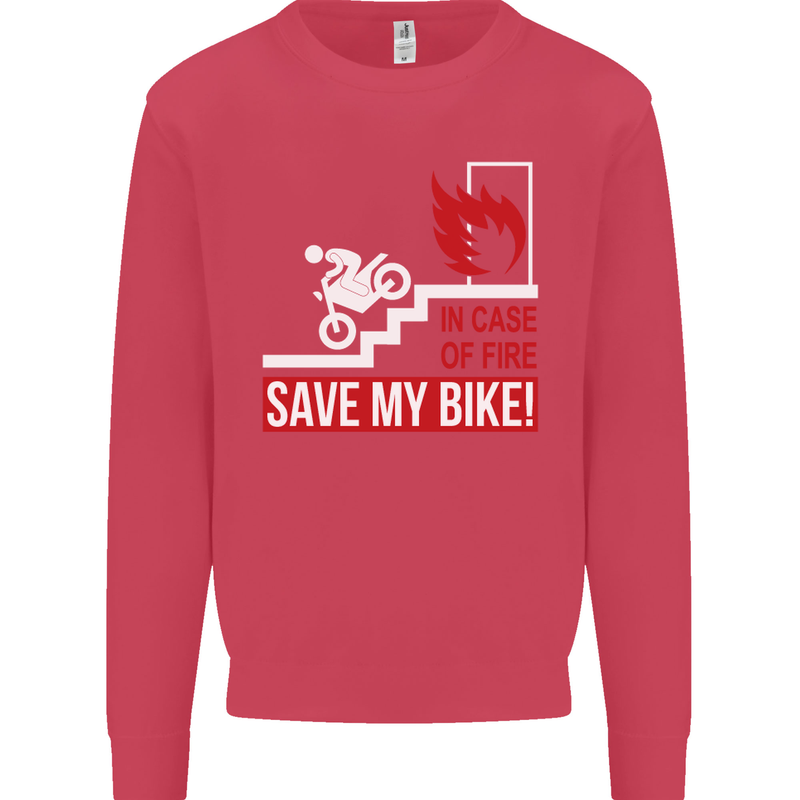 Emergency Motorbike Biker Motorcycle Kids Sweatshirt Jumper Heliconia