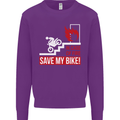 Emergency Motorbike Biker Motorcycle Kids Sweatshirt Jumper Purple