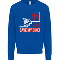 Emergency Motorbike Biker Motorcycle Kids Sweatshirt Jumper Royal Blue