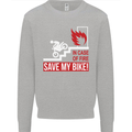 Emergency Motorbike Biker Motorcycle Kids Sweatshirt Jumper Sports Grey
