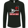 Emergency Motorbike Biker Motorcycle Mens Long Sleeve T-Shirt Black