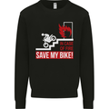 Emergency Motorbike Biker Motorcycle Mens Sweatshirt Jumper Black