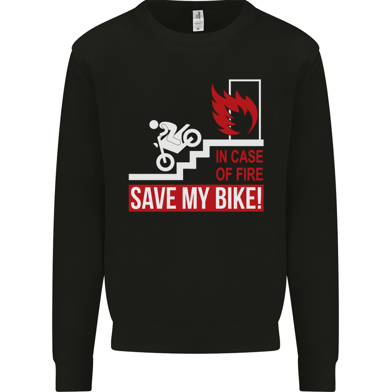 Emergency Motorbike Biker Motorcycle Mens Sweatshirt Jumper Black