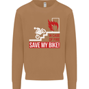 Emergency Motorbike Biker Motorcycle Mens Sweatshirt Jumper Caramel Latte