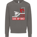 Emergency Motorbike Biker Motorcycle Mens Sweatshirt Jumper Charcoal