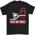 Emergency Motorbike Biker Motorcycle Mens T-Shirt Cotton Gildan Black