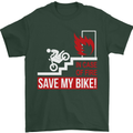Emergency Motorbike Biker Motorcycle Mens T-Shirt Cotton Gildan Forest Green