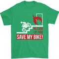 Emergency Motorbike Biker Motorcycle Mens T-Shirt Cotton Gildan Irish Green