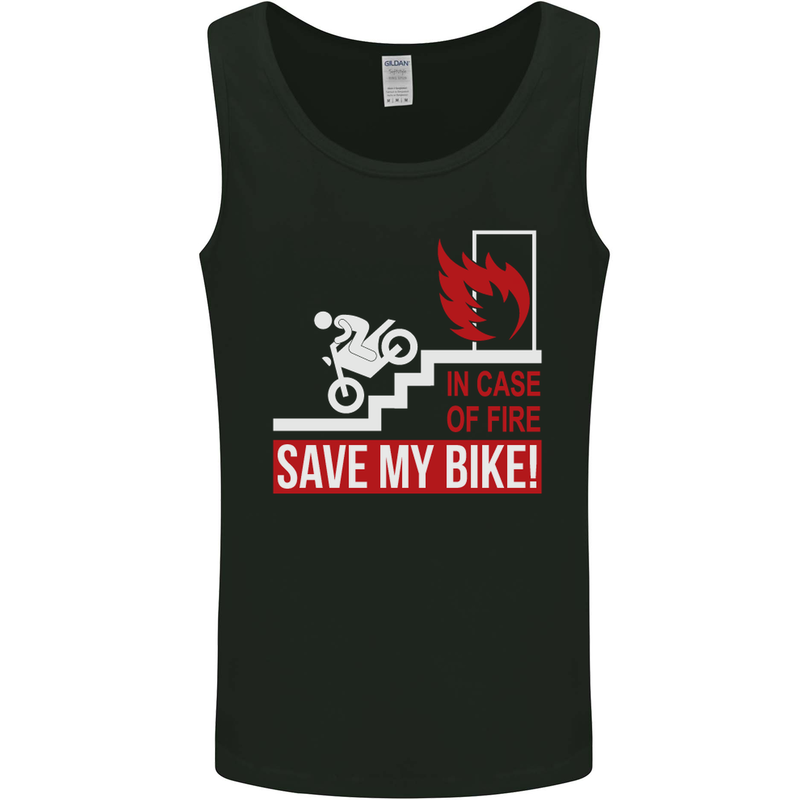 Emergency Motorbike Biker Motorcycle Mens Vest Tank Top Black