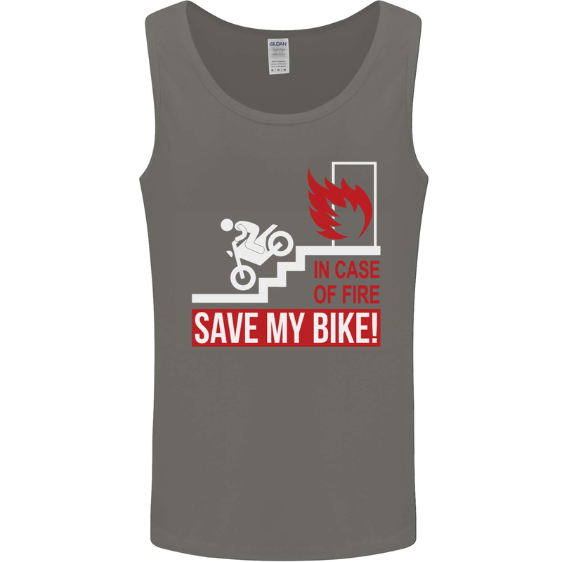 Emergency Motorbike Biker Motorcycle Mens Vest Tank Top Charcoal