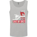 Emergency Motorbike Biker Motorcycle Mens Vest Tank Top Sports Grey