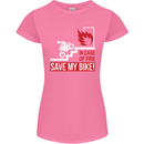 Emergency Motorbike Biker Motorcycle Womens Petite Cut T-Shirt Azalea