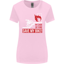Emergency Motorbike Biker Motorcycle Womens Wider Cut T-Shirt Light Pink