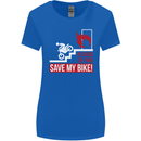 Emergency Motorbike Biker Motorcycle Womens Wider Cut T-Shirt Royal Blue