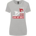 Emergency Motorbike Biker Motorcycle Womens Wider Cut T-Shirt Sports Grey
