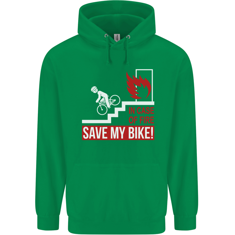 Emergency Save My Bike Motorcycle Biker Childrens Kids Hoodie Irish Green