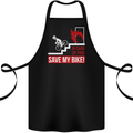 Emergency Save My Bike Motorcycle Biker Cotton Apron 100% Organic Black