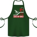 Emergency Save My Bike Motorcycle Biker Cotton Apron 100% Organic Forest Green