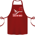 Emergency Save My Bike Motorcycle Biker Cotton Apron 100% Organic Maroon
