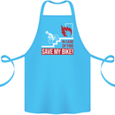 Emergency Save My Bike Motorcycle Biker Cotton Apron 100% Organic Turquoise