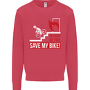 Emergency Save My Bike Motorcycle Biker Kids Sweatshirt Jumper Heliconia