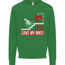 Emergency Save My Bike Motorcycle Biker Kids Sweatshirt Jumper Irish Green