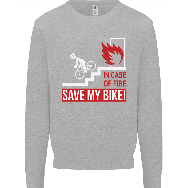 Emergency Save My Bike Motorcycle Biker Kids Sweatshirt Jumper Sports Grey