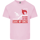 Emergency Save My Bike Motorcycle Biker Kids T-Shirt Childrens Light Pink