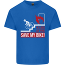 Emergency Save My Bike Motorcycle Biker Kids T-Shirt Childrens Royal Blue