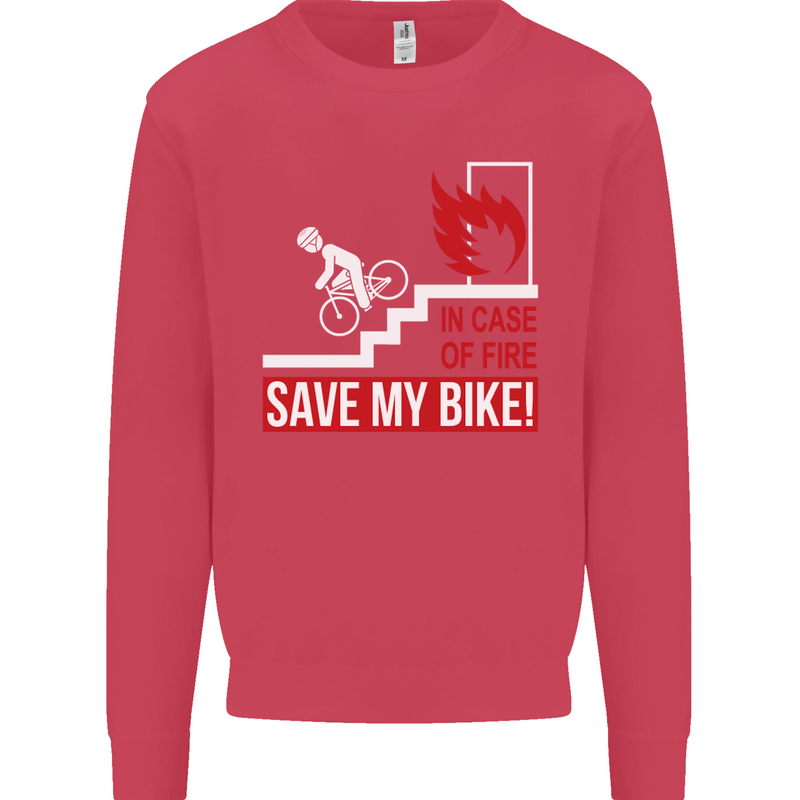 Emergency Save My Bike Motorcycle Biker Mens Sweatshirt Jumper Heliconia