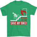 Emergency Save My Bike Motorcycle Biker Mens T-Shirt Cotton Gildan Irish Green