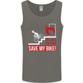 Emergency Save My Bike Motorcycle Biker Mens Vest Tank Top Charcoal