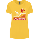 Emergency Save My Bike Motorcycle Biker Womens Wider Cut T-Shirt Yellow