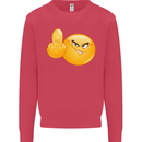Emoji Middle Finger Flip Funny Offensive Mens Sweatshirt Jumper Heliconia