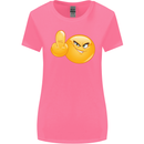 Emoji Middle Finger Flip Funny Offensive Womens Wider Cut T-Shirt Azalea