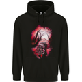 Enchanted Tiger Fantasy Spiritual Mystical Mens 80% Cotton Hoodie Black