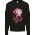 Enchanted Tiger Fantasy Spiritual Mystical Mens Sweatshirt Jumper Black