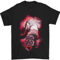 Enchanted Tiger Fantasy Spiritual Mystical Mens T-Shirt Cotton Gildan Black