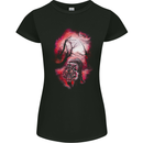 Enchanted Tiger Fantasy Spiritual Mystical Womens Petite Cut T-Shirt Black