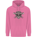 Engine Skull Mechanic Car Biker Motorbike Childrens Kids Hoodie Azalea